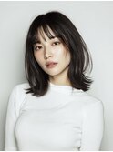 韓国風くびれミディ×薄め前髪