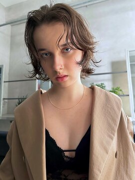 テトヘアー(teto hair) くせ毛風パーマ　緩めパーマ　赤味無しベージュ　ワンカール