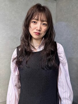 イトシテ ロングニュアンスパーマ×顔まわりレイヤー【鎌田　隆雅】