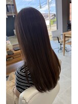 ヘアー ル シェーヌ ワンセカンド(hair le chene 1/2) ロングストレートオレンジブラウン