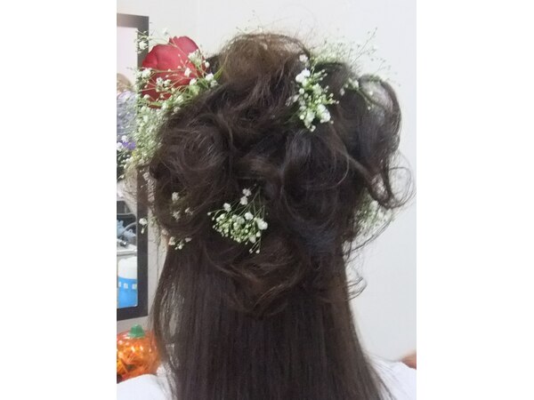 セットサロンサヤ ハーフアップ ヘアセット