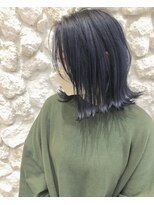 モアナ バイ ヘッドライト大宮店(Moana by HEADLIGHT)&nbsp;Moana【大宮】#ネイビーカラー#ミディアムボブ#外ハネ