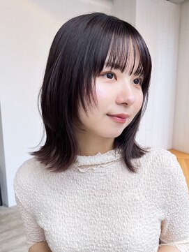 アルバム 池袋(ALBUM) フェイスレイヤー_斜めバンググレージュカラー_29542