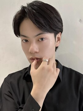 ミンクス 原宿店(MINX) 韓国流センターパート 波巻きハイライトマッシュパーマウルフ