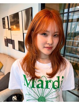 リムレス(LIMLESS) オレンジベージュダブルカラーブリーチ新潟万代