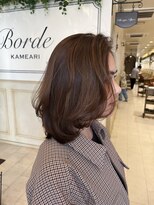 ボルデヘアー 亀有(Borde HAIR) 海外風ミディアムレイヤー【Anna】ボルデ亀有美容室
