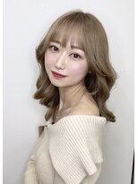 マティス 表参道(matiz)&nbsp;ミルクティーベージュ/小顔レイヤーカット/ボブウルフ韓国風巻き