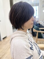 セイドット リー(Say. Ree)&nbsp;Say.ショートボブブルーカラー細めハイライトミニウルフ表参道