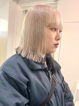 マジコ 下北沢東口店(Magico) ミルクティーベージュカラーレイヤーカットウルフカット韓国