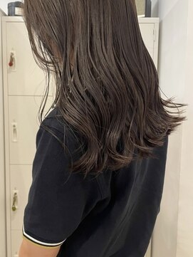 エイチ 梅田(H) グレージュハンサムショートレイヤーカットセミロングボブヘア