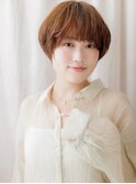 アプリコットオレンジショートマッシュルームヘアZ上尾20代30代