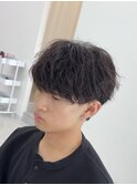 ソフトツイストスパイラルパーマ/刈り上げマッシュ