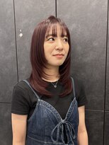 ヴィオットバイサロン(Viot by Salon)&nbsp;ミディアムレイヤーカット ブリーチなし deep red