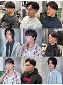 無造作マッシュメンズショート☆ツーブロックアッシュブラウン
