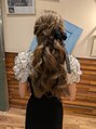 オーブ ヘアー アイリス 博多店(AUBE HAIR iris)&nbsp;お上品ハーフアップスタイル