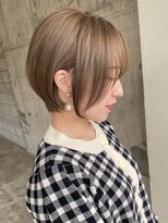 キイヘアーデザイン(key hair design)&nbsp;大人丸みショート☆ベージュカラー