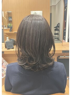 アクセスムーン 上水戸店(Access Moon) 着物ヘア/ダークアッシュ/ミディアムレイヤーカット/上水戸