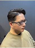 ビジネスフォーマル ツーブロックショート 七三オールバック