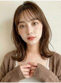 ブリーチなしミルクブラウン小顔くびれレイヤーA12川口30代40代