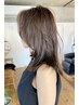 【透明感と髪質ダメージケア】ケア&艶カラー<ブロー込み> 9800円☆