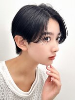 ラフィス ヘアー ハーバー 横浜店(La fith hair Harbor)&nbsp;【La fith】ハンサムショート×前髪長め×シアーブラック