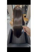 髪質改善カラーオリーブグレージュ