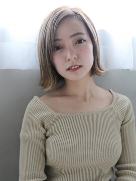 ベルタ バイ アルテフィーチェ(belta by artefice) 切りっぱなしボブStyle ×3Dカラー#くすみベージュ