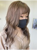 ブリーチなし透明感カラー