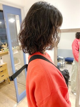 メルト 吉祥寺(melt) 【宮本大輔】ウルフ 個性派 ウルフミディアム パーマ 大人可愛い