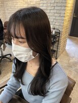 シェノン 西梅田(CHAINON)&nbsp;黒髪/グレーベージュ/レイヤーカット/アッシュ/前髪パーマ