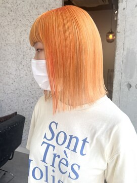 ラニヘアサロン(lani hair salon) 【天神/大名】ペールオレンジ【ハイトーン】