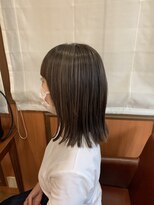 アメイジングヘアー 千歳店(AMAZING HAIR) ハイライト/グレージュカラー/外ハネミディアム/透明感