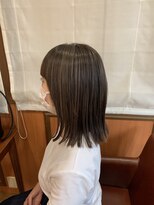 アメイジングヘアー 千歳店(AMAZING HAIR) ハイライト/グレージュカラー/外ハネミディアム/透明感