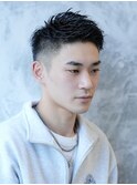 フェザーパーマ/刈り上げセンターパート/サーフカール[新宿]