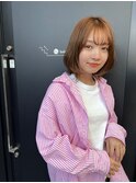 【竹之内蔵人】ゆるふわ顔まわりレイヤーボブ/透明感ベージュ