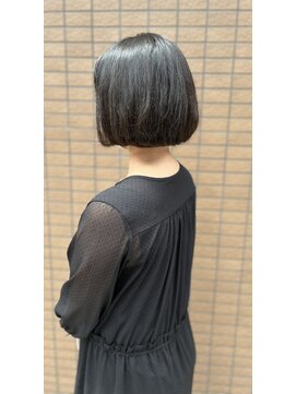 ムク(MUKU) あごラインボブ+ダークグレージュ