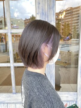 エイミーバイアフロート(amie  by afloat) 色落ちも楽しめる！ラベンダーインナーカラー◎