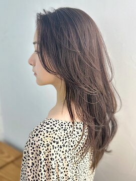 アルバム 新宿(ALBUM SHINJUKU) レイヤーカットレイヤーロングオリーブベージュ_ba465011