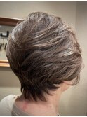 茅ヶ崎白髪ぼかしハイライト。