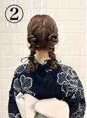 【浴衣着付けクーポンのヘアアレンジ「2」のスタイル】
