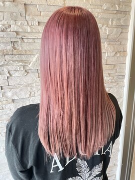 トータルビューティサロン シェリ(total beauty salon cheri) ハイトーンデザインカラー×ペールピンク