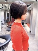 イメチェン外ハネボブ美髪ワイドバングレイヤーショート/柏