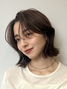 ラボヌールヘアーノーブル 新越谷店(La Bonheur hair noble) 切りっぱなしボブエアリーロング美髪ピンクブラウン