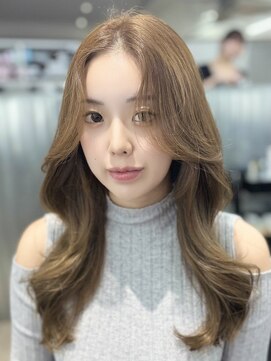 オニキス(ONYX) e38顔まわりカットレイヤーカットブリーチなしハニーベージュ