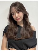 10代20代30代2wayバング韓国風アッシュブラウン