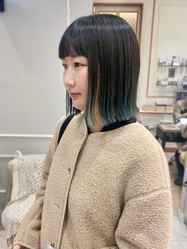 ネオリーブギンザ 銀座店(Neolive GINZA) グラデーションカラー／ブリーチ／ブルーカラー／ボブ／銀座