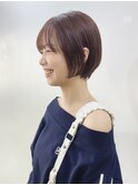 ショートボブ×マロンブラウン