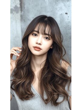 TMJ 熊本韓国ロング×コテ巻きパーマ×ぷるんカール