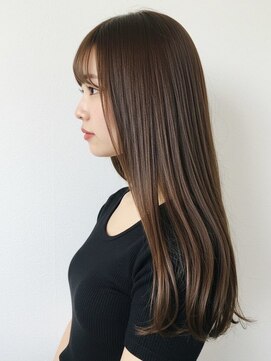 ハナレ(hanare) ナチュラルストレート/毛先ワンカール/ココアベージュ/清須