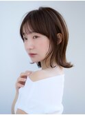 前髪あり大人外はねくびれボブ 30代40代50代【AIN.表参道】川原